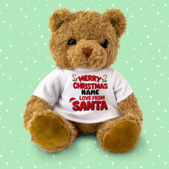 Merry Christmas Love From Santa (Personalised Name) - Teddy Bear - Cute - Xmas Gift Present (Copy)