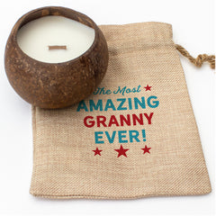 The Most Amazing Granny Ever - Toasted Coconut Bowl Candle – Soy Wax - Gift Present