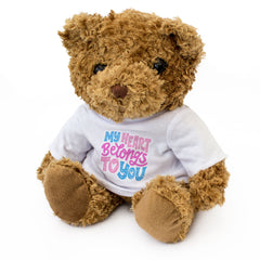 MY HEART BELONGS TO YOU - Teddy Bear - Gift Present - Love Romance