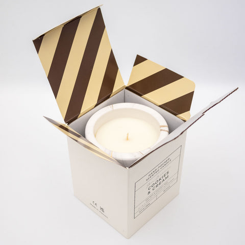 Ceramic Stone Effect Candles x 12 – Cookies & Cream (Wholesale UK Only)