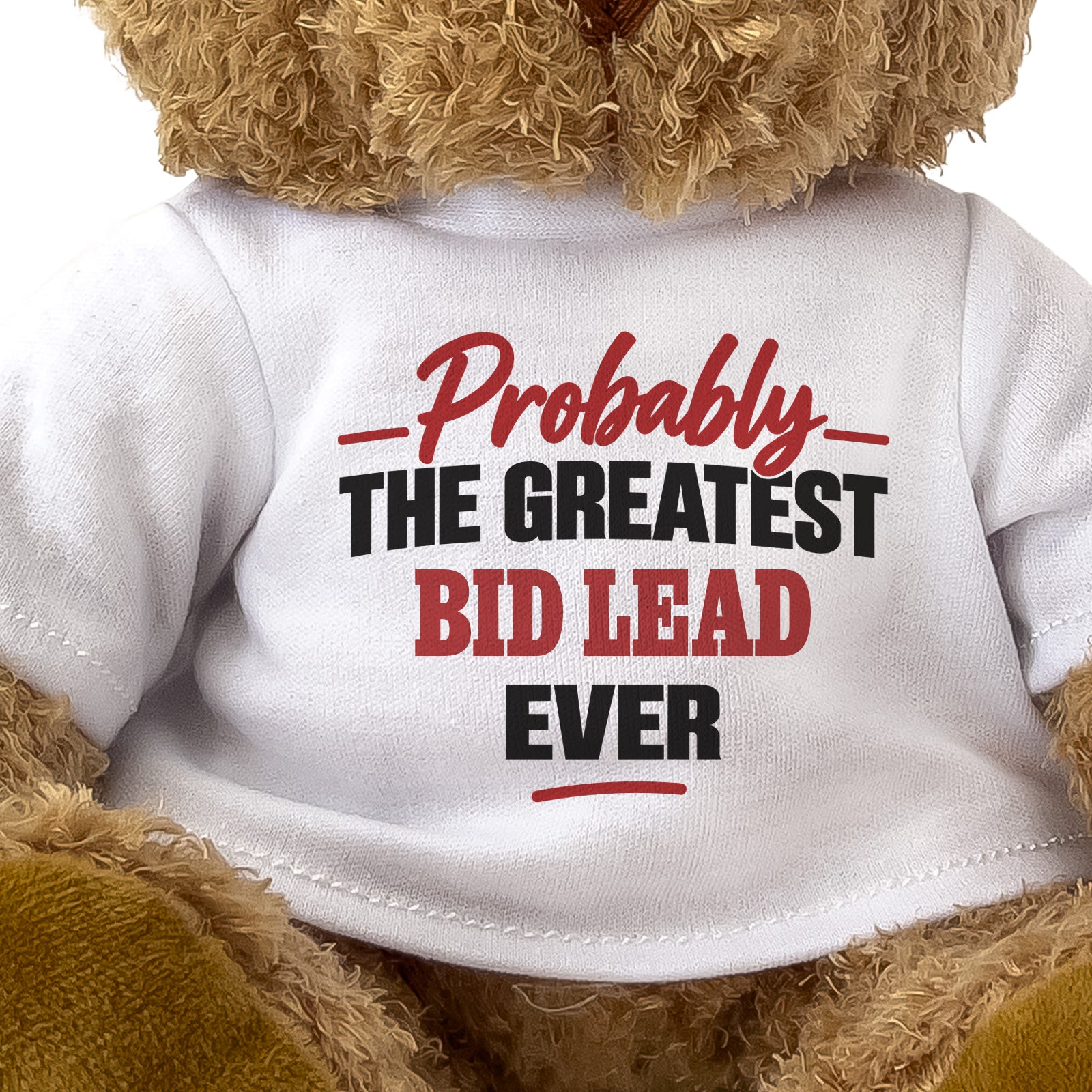 Close-up of the Probably the Greatest Bid Lead Ever T-shirt design