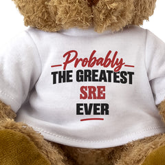 Close-up of the Probably the Greatest SRE Ever T-shirt design