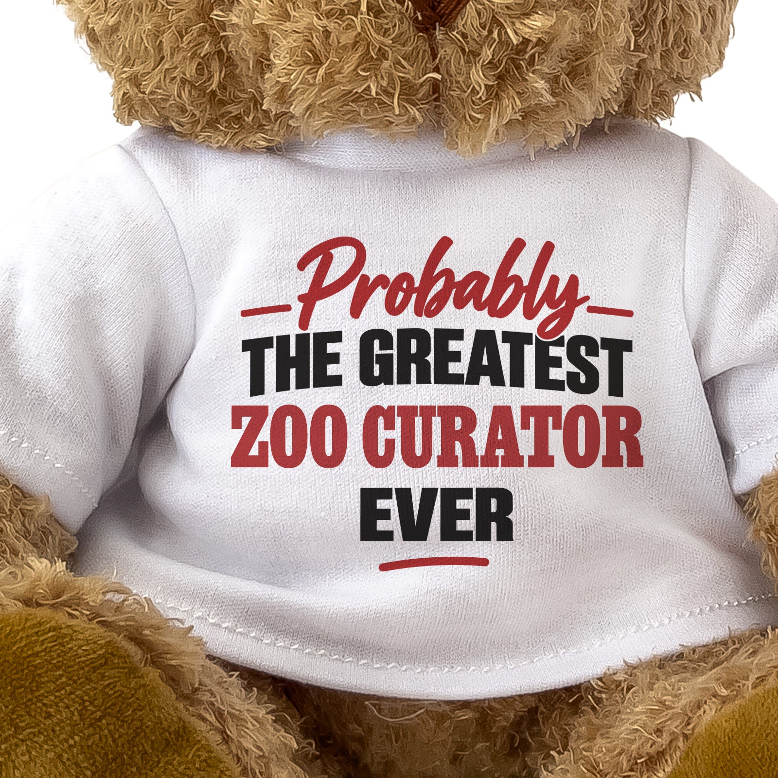 Close-up of the Probably the Greatest Zoo Curator Ever T-shirt design