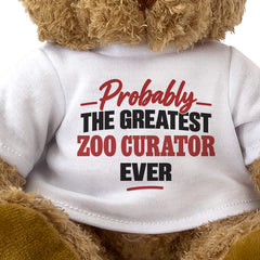 Close-up of the Probably the Greatest Zoo Curator Ever T-shirt design