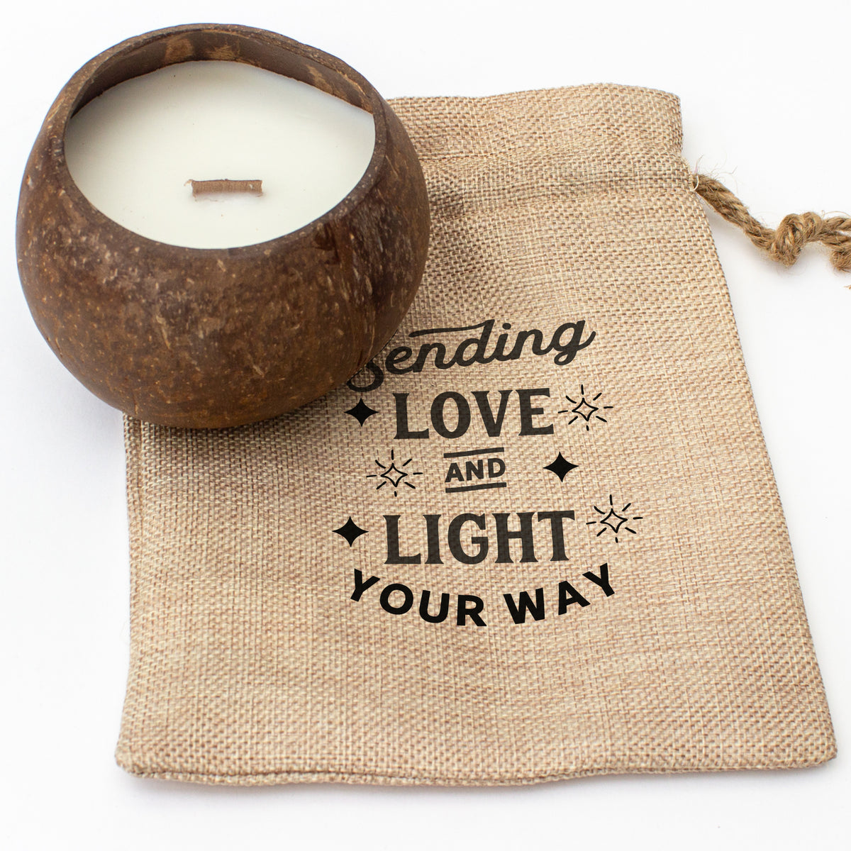 Sending Love And Light Your Way - Toasted Coconut Bowl Candle – Soy Wax - Gift Present