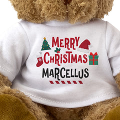 Close-up of the Merry Christmas Marcellus T-shirt design