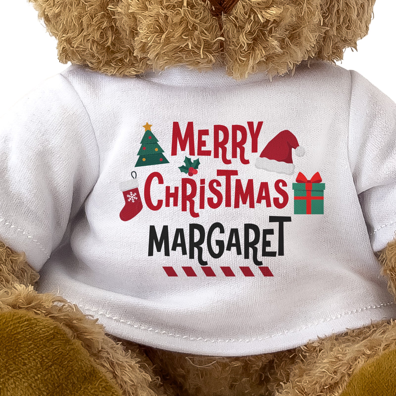 Close-up of the Merry Christmas Margaret T-shirt design