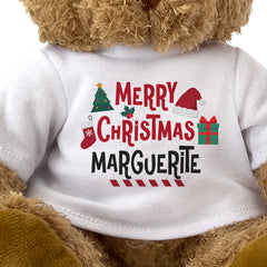 Close-up of the Merry Christmas Marguerite T-shirt design