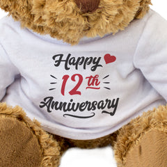 Happy 12th Anniversary - Teddy Bear