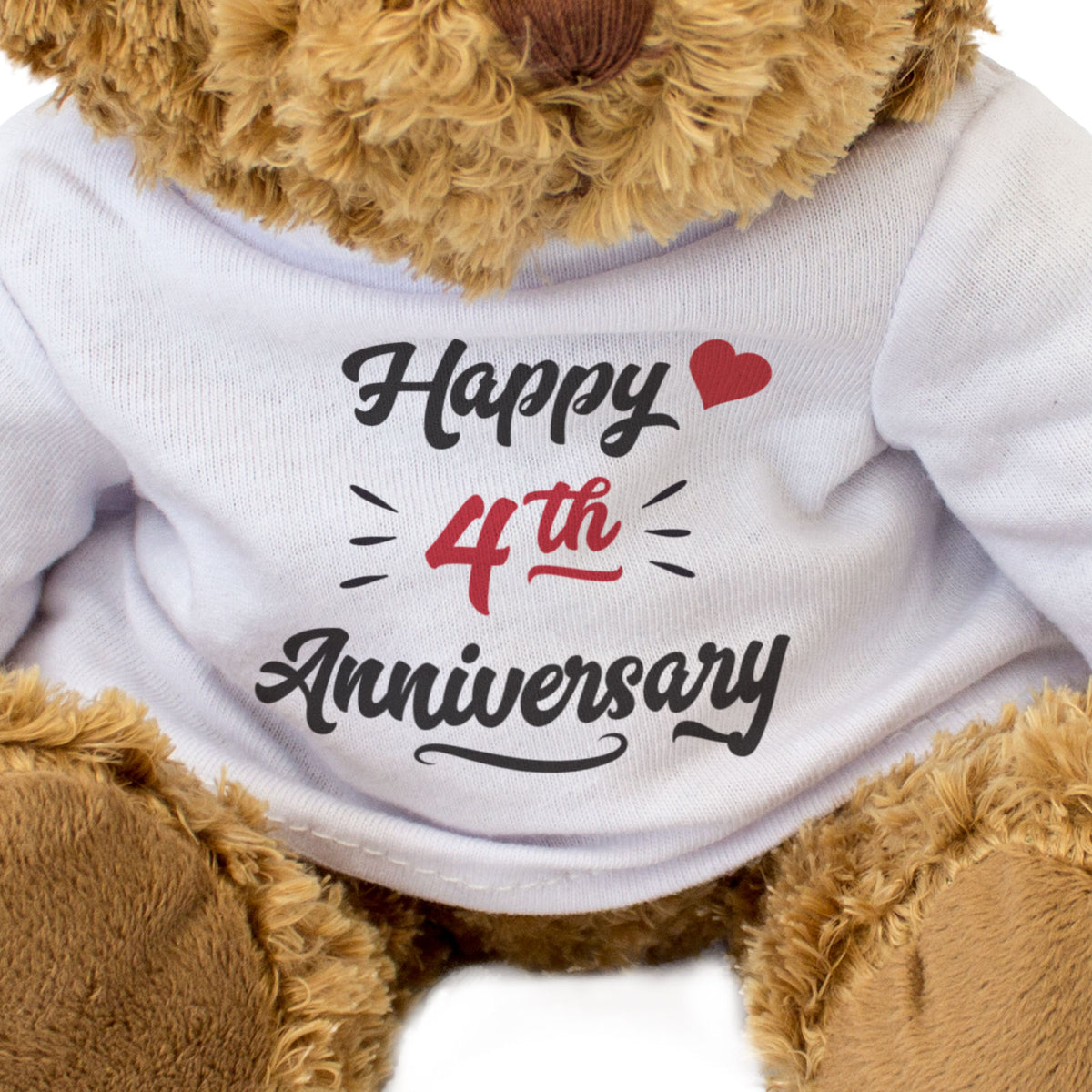 Happy 4th Anniversary - Teddy Bear