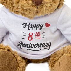 Happy 8th Anniversary - Teddy Bear