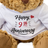 Happy 9th Anniversary - Teddy Bear
