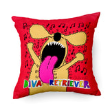 Diva Retriever - Funny Golden Retriever - Pillow / Cushion