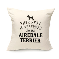 Reserved for the Airedale Terrier Cushion