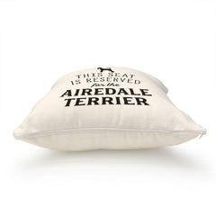 Reserved for the Airedale Terrier Cushion