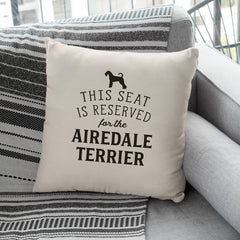 Reserved for the Airedale Terrier Cushion