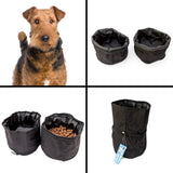 AIREDALE TERRIER - Double Portable Travel Dog Bowl - Food And Water