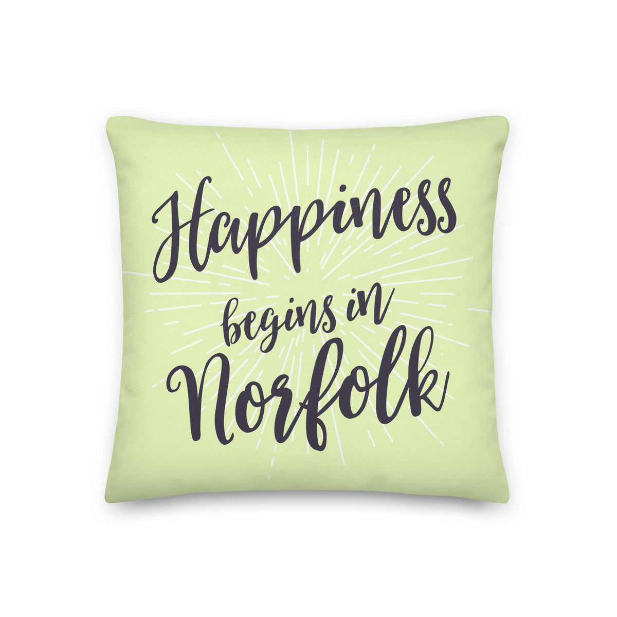 Happiness Begins In Norfolk Cushion