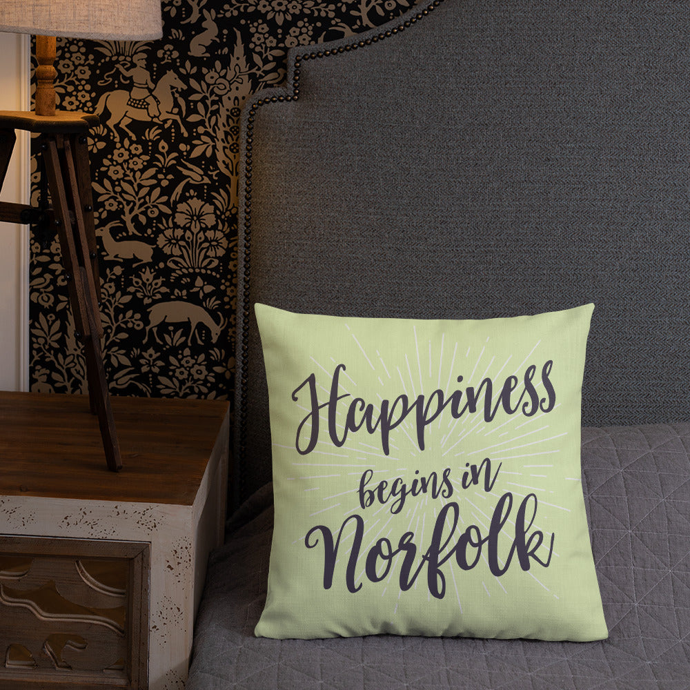 Happiness Begins In Norfolk Cushion