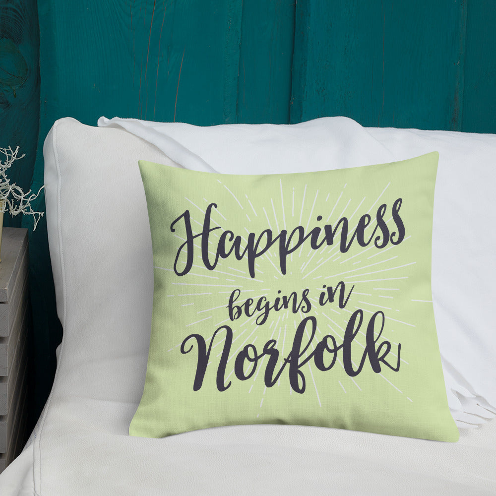 Happiness Begins In Norfolk Cushion