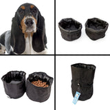 BASSET HOUND - Double Portable Travel Dog Bowl - Food And Water