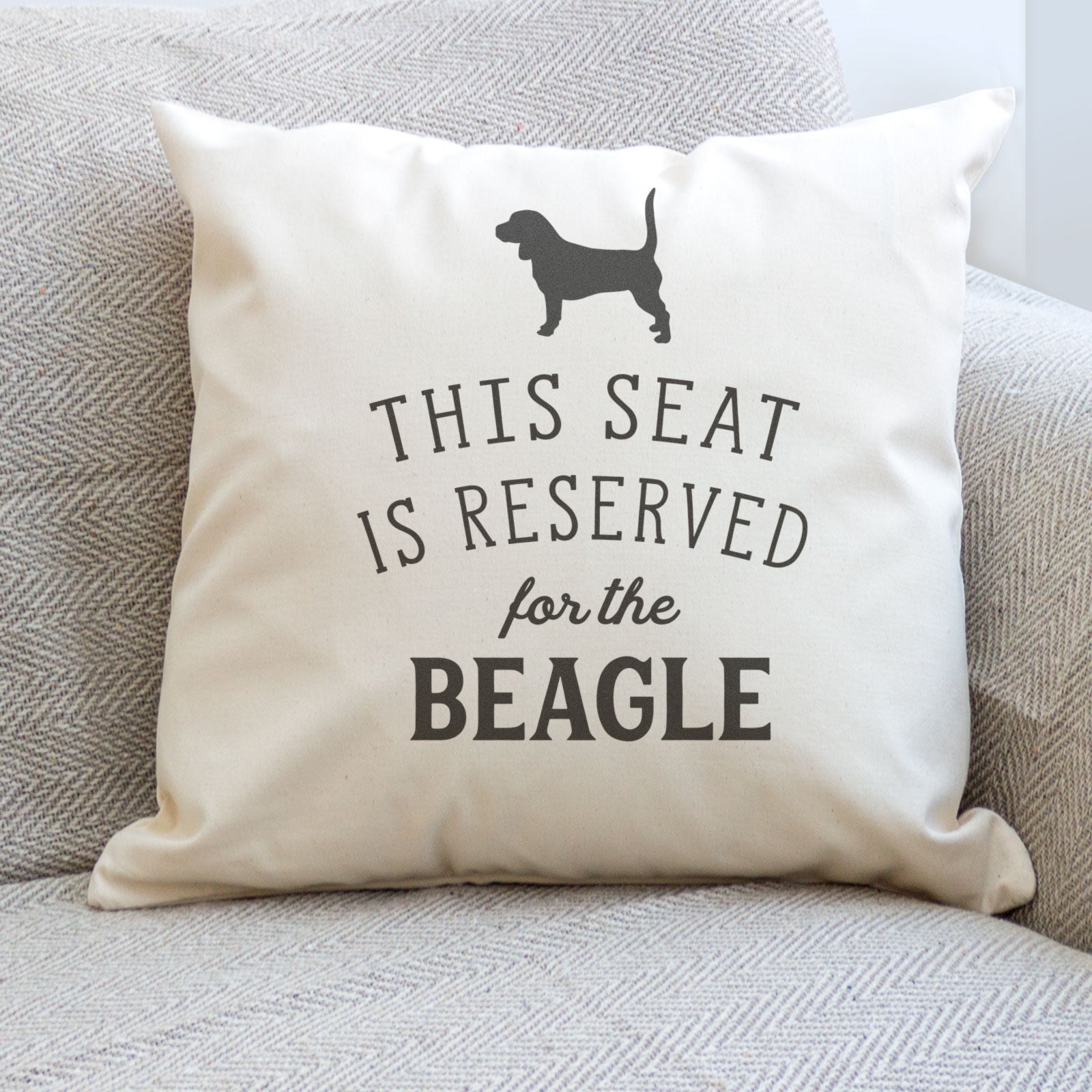 Reserved for the Beagle Cushion Cover