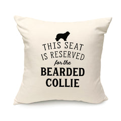 Reserved for the Bearded Collie Cushion