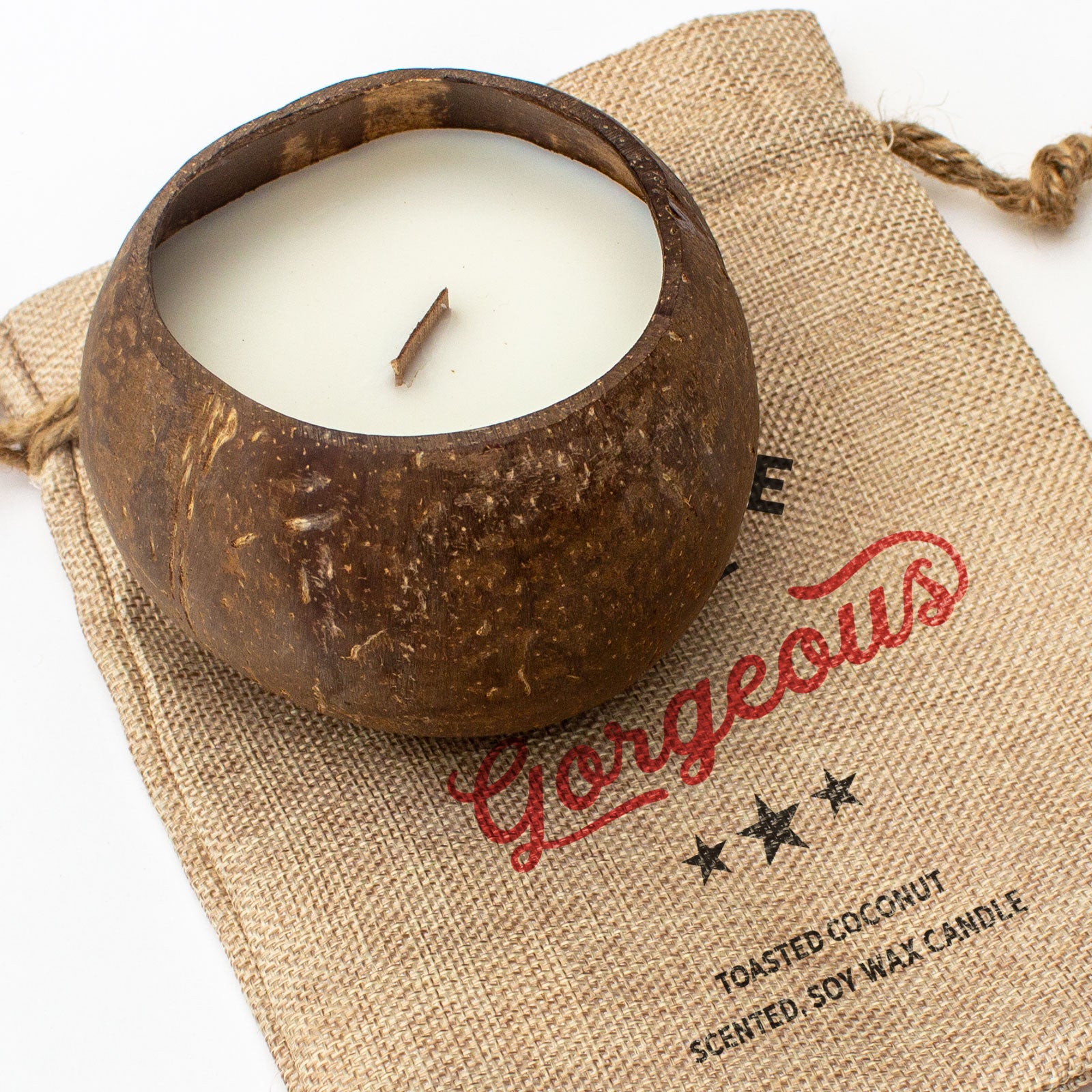 BECAUSE YOU'RE GORGEOUS - Toasted Coconut Bowl Candle – Soy Wax - Gift Present