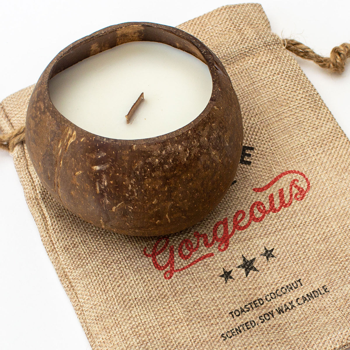 BECAUSE YOU'RE GORGEOUS - Toasted Coconut Bowl Candle – Soy Wax - Gift Present