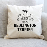 Reserved for the Bedlington Terrier Cushion Cover
