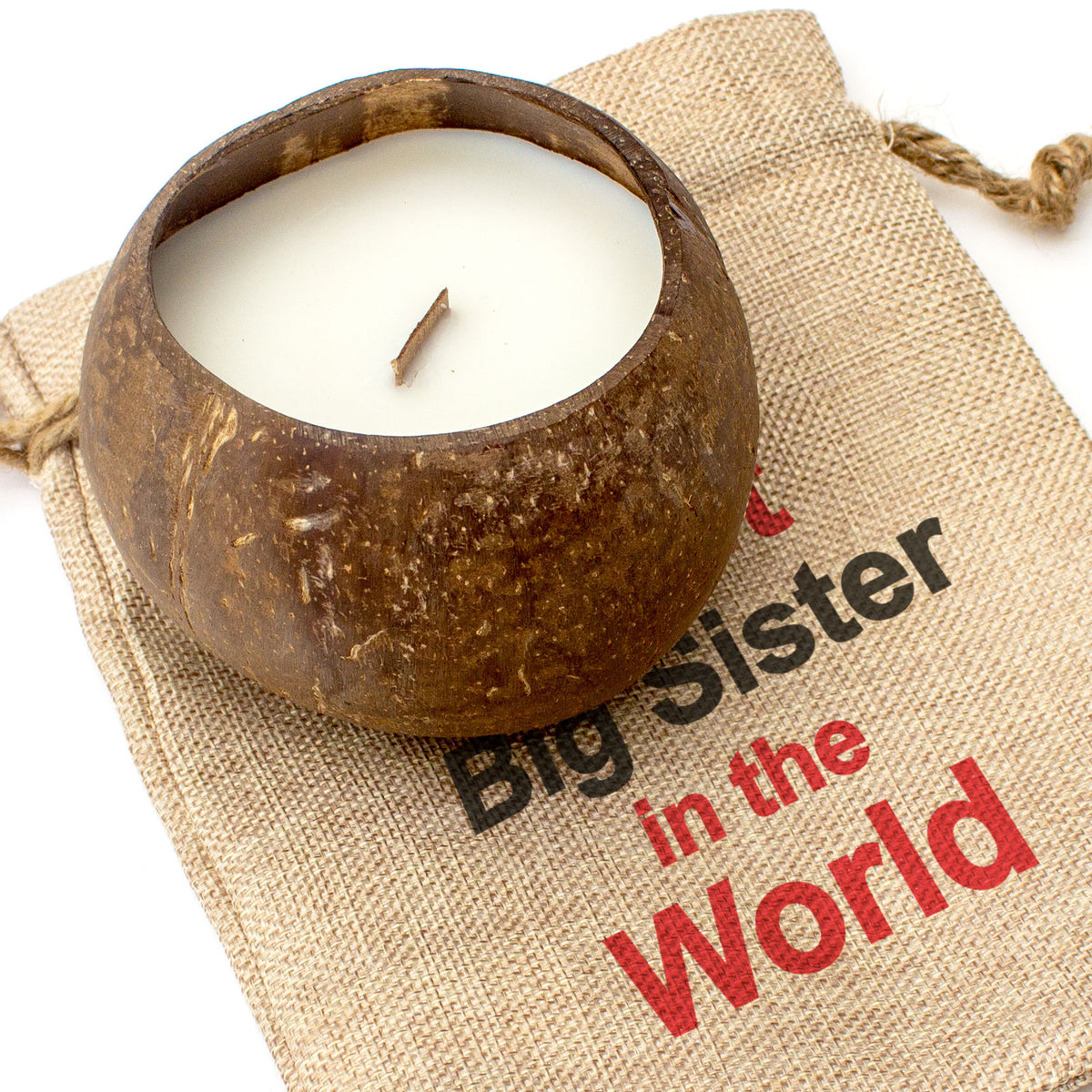 BEST BIG SISTER IN THE WORLD - Toasted Coconut Bowl Candle – Soy Wax - Gift Present