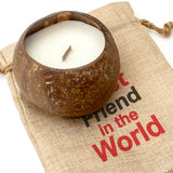 BEST FRIEND IN THE WORLD - Toasted Coconut Bowl Candle – Soy Wax - Gift Present