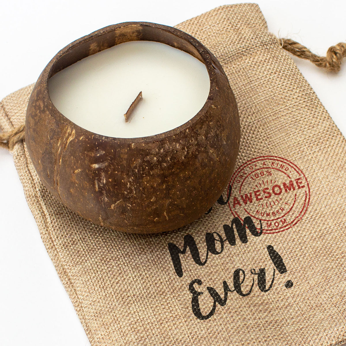 BEST MOM EVER - Toasted Coconut Bowl Candle – Soy Wax - Gift Present