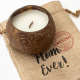 BEST MUM EVER - Toasted Coconut Bowl Candle – Soy Wax - Gift Present