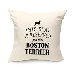 Reserved for the Boston Terrier Cushion