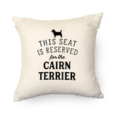 Reserved for the Cairn Terrier Cushion