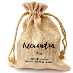 ALEXANDRA - Toasted Coconut Bowl Candle – Soy Wax - Gift Present