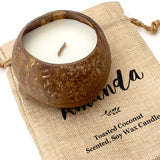 AMANDA - Toasted Coconut Bowl Candle – Soy Wax - Gift Present