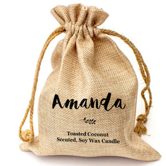 AMANDA - Toasted Coconut Bowl Candle – Soy Wax - Gift Present