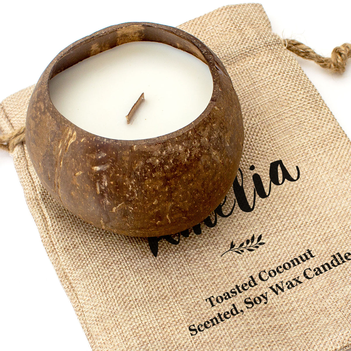 AMELIA - Toasted Coconut Bowl Candle – Soy Wax - Gift Present