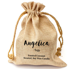 ANGELICA - Toasted Coconut Bowl Candle – Soy Wax - Gift Present