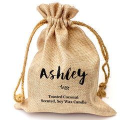 ASHLEY - Toasted Coconut Bowl Candle – Soy Wax - Gift Present