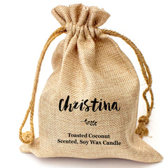 CHRISTINA - Toasted Coconut Bowl Candle – Soy Wax - Gift Present