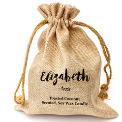 ELIZABETH - Toasted Coconut Bowl Candle – Soy Wax - Gift Present