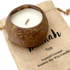 HANNAH - Toasted Coconut Bowl Candle – Soy Wax - Gift Present