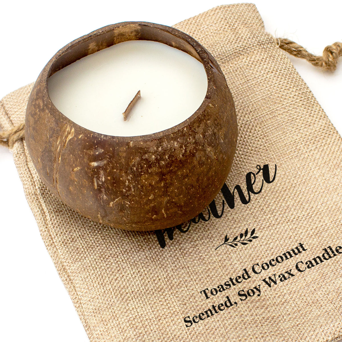 HEATHER - Toasted Coconut Bowl Candle – Soy Wax - Gift Present