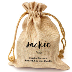 JACKIE - Toasted Coconut Bowl Candle – Soy Wax - Gift Present