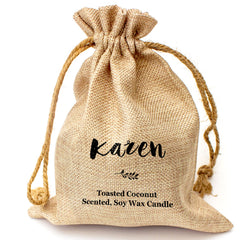 KAREN - Toasted Coconut Bowl Candle – Soy Wax - Gift Present