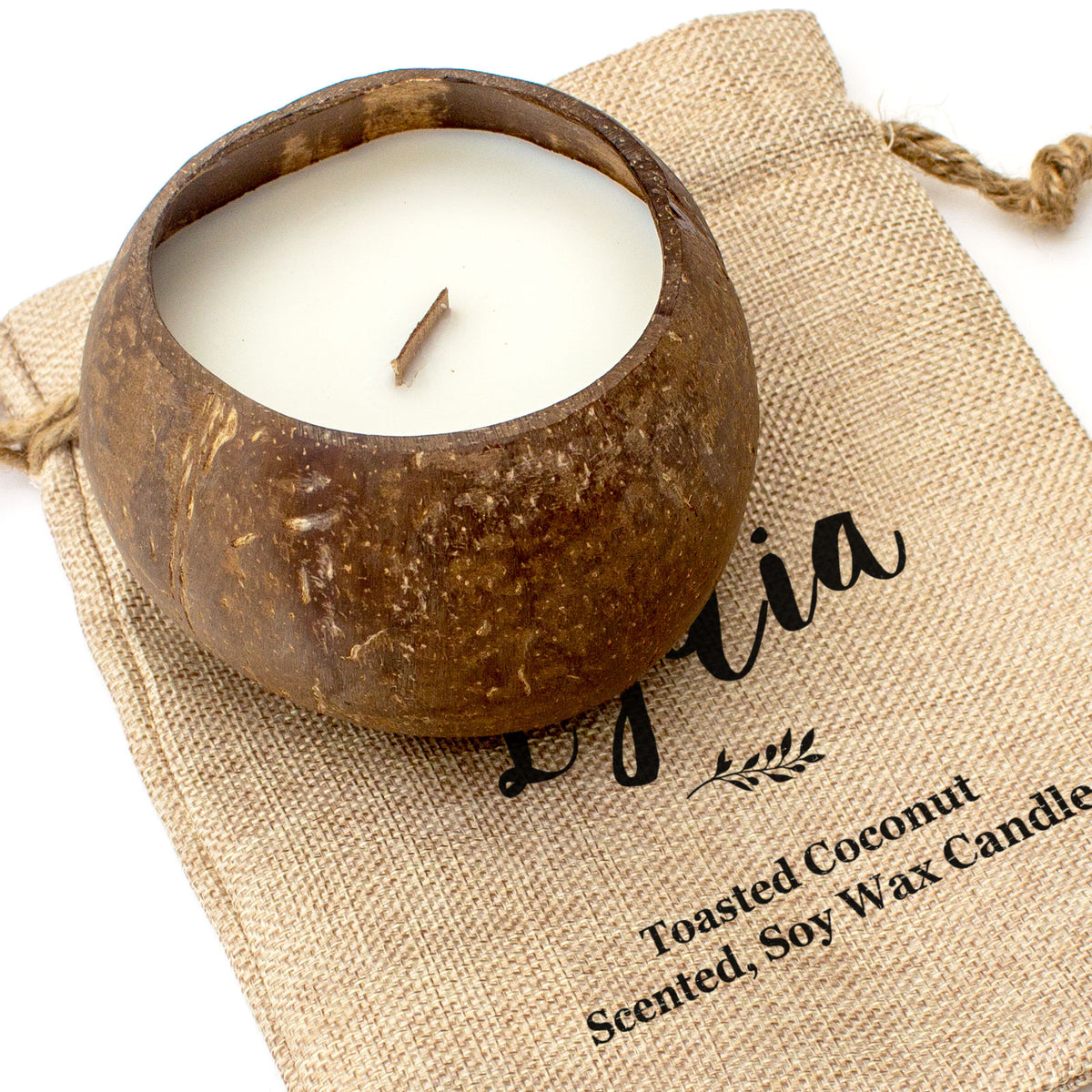 LYDIA - Toasted Coconut Bowl Candle – Soy Wax - Gift Present