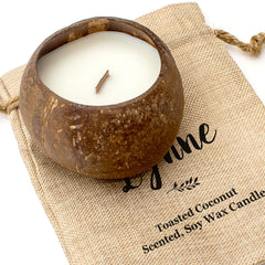 LYNNE - Toasted Coconut Bowl Candle – Soy Wax - Gift Present